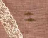 1920s Twin Bedspread - Sheer Pink Flapper's Boudoir Bed Spread - Authentic 20s Cotton Coverlet with 18th Century Fancy Lady Cameo Portrait