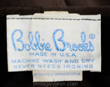 Size 8 Brown Skirt - 1960s Chocolate Cotton Canvas Casual A-Line Skirt - Classic 60s 70s Bobbie Brooks Deadstock - Waist 26.5 - NWT NOS