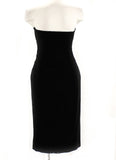 Size 4 Black Strapless Corset Dress with Lace-Up - Small Designer 1990s Bombshell - Guy Laroche Paris - Sexy Euro 80s 90s Party - Bust 33