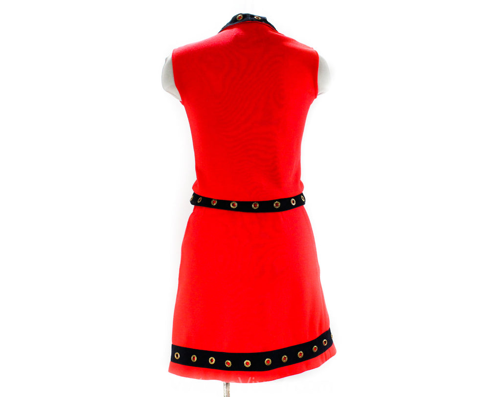 Size 4 Mini Dress - Small 1960s Go-Go Girl Vest & Skirt Set Size 4 Mini Dress - Small 1960s Go-Go Girl Vest & Skirt Set