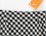 XXXS Mini Skirt - 1960s Black & White Skirt with Original Tags - Girl Friday Style NWT 60s Teen Size - Very Small less than 000 - Waist 19.5