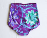 Pucci Panty Girdle - XXS 1960s Designer Label Foundation - Purple Green Blue Daisy Print - Formfit Rogers - Size 000 Lingerie - Waist 22.5