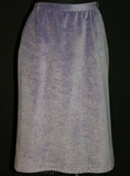 Size 10 Lavender Suit - Soft Lilac Faux Suede 1970s Office Set - Medium Long Sleeved Spring Soft Purple Open Front Jacket & Tailored Skirt