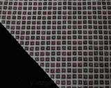 50s Cotton Diamond Fabric - 5 Yards x 35.5 Inches Wide - Magenta Pink Brown & White Tiny Squares Geometric Print Yardage - 1950s Five Yards