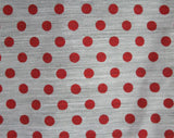 Size 10 1950s Dress - Lucy Style Red & White Sheer Polka Dot Voile - Fitted Bodice Full Skirt - Mid 50s Summer Deadstock - Bust 38.5