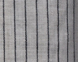 Size 8 Pinstriped Blazer - 1970s Natural Linen Suit Jacket - Spring Summer White & Black Pin Stripes - 70s Office Separates - Bust 36