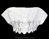 XXS 1950s White Dress - Size 0 Summer Bombshell Nip Waist Sun Dress & Cropped Jacket - 50s Pin Up Girl - Cotton Eyelet Embroidery - Waist 24