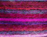 1960s Purple Mohair Scarf - Scottish Aubergine Plum Turquoise & Orange Large Wrap - 1950s 60s Fluffy Fuzzy Light Shawl - 48 x 74 Inches