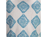 Size 6 1950s Sun Dress - Turquoise Blue & White Faux Quilted Cotton - Novelty Dangles - 50s Early 60s Sleeveless Summer Frock - Bust 34