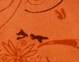 40s Mens Tie - Burnt Orange Squirrels Novelty Print 1940s Silk Necktie - Frolicking Forest Animals - Autumn WWII Swing Era Wide Men's Cravat