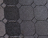 50s Men's Necktie - Sterling Gray & Black 1950s Pixellated Skinny Tie - Sterling Grey Brocade - Wembley Label - MCM - Mid Century Menswear