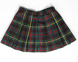 1950s Girl's 5T Plaid Skirt - Size 5 Childs Tartan Wool Pleated Schoolgirl Skirt from Italy - Fall Autumn Winter - Red Green Yellow