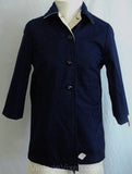 Girl's Size 6 Jacket - Khaki & Indigo 1950s Reversible Canvas Girls Coat - Child's Deadstock - Beige 50s Cotton - Original Tags - 24247-1