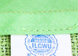 Size 4 Apple Green Skirt - 1960s Pistachio Faux Linen Tweed Office Skirt with Preppie Ribbon Belt - 60s NOS Deadstock with Tag - Waist 24.5