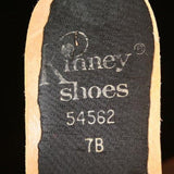 Size 7 Shoes - Vintage Vixen 1960s Black Mesh & Studded Sandals - Sexy 60s Casual Shoe - Fish Net Mesh Summer Chic Heels - 7B - 32338-1