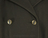 Large XL Trench Coat - Chic Olive Brown 80s Coat - 1980s 90s Winter Overcoat - Sophisticated Street Wear by Miss New Yorker - Bust 46