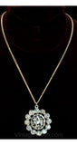 Vintage 1970s Zodiac Necklace - Aries - March 21 to April 19 - 70s Astrology - Spring Silvertone Metal - Birthday Gift Idea - 25202-1