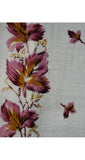 Size 6 European Shirt - Plum Leaves Print Tailored Blouse - Top Quality Preppie Deadstock - 50 Dollar Tag - Fall - Bust 36.5 - 40584-3