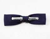 50s Boy's Bowtie - Indigo Purple Blue Deco Print Boys Bow Tie - 1940s 1950s Mid Century Child's Accessories - Cute Clip On Tie