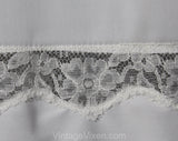 Size 6 White Nightgown - Pretty 1960s Empire Nightie with Crescent Lace Bust - Boudoir Trosseau - Munsingwear Lingerie - Bust 34.5 - 50728