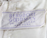 Size 4 Mini Dress - 1960s Sleeveless White Lace Hippie Innocent Go-Go Party Dress - Empire Waist - Summer 1968 Bergdorf Goodman - Bust 34
