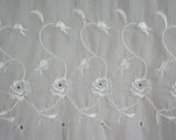 Size 8 Pale Pink 50s Embroidered Full Slip - Roses Embroidery - 1950s Lingerie - Royal Charmode - Bust 36 - Mint Condition - 41900