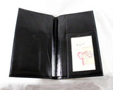 1940s Fine Black Wallet - Exquisite Italian Leather with Gold Flourish Border - Made in Italy - 40s 50s Deadstock - Beautiful Gift Idea