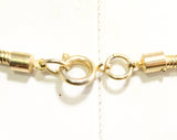 Modernist Necklace & Earrings - Brass Metal Echo Chamber Motif - 1970s 80s Disco Chic - Clip Earring - Gold Hue - 70s 1980s Modern - 50425