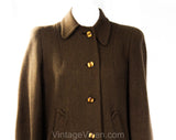 Size 6 1930s Reversible Coat - Authentic 30's Wool Tweed & Cotton Canvas Jacket with Art Deco Buttons - Rustic Ladies Work Wear - Bust 36