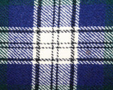 Girl's Size 10 Skirt - Highland Style Forest & Navy Tartan 50s Girl's Kilt Skirt with Fringe and Buckles - Wool with Shoulder Straps - 42027
