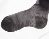 2 Pairs 1950s Stockings - Dark Grey Seamless 50s Thigh High Hosiery - Diamond Texture Nylon - Twilite Charcoal Hue - NIB Original Box Nebel