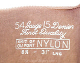 3 Pairs Seamed Cuban Heel Stockings - 1940s 50s Hosiery - Dark Brown Beigetone Hue - Size 8 1/2 15 Denier - Three Sets by Bewitching - NIB