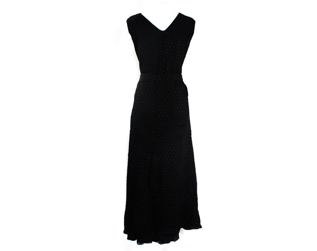 Size 14 Black 1930s Dress - Large Authentic 30s Bias Cut Evening Gown Vintage Vixen Clothing Size 14 Black 1930s Dress - Large Authentic 30s Bias Cut Evening Gown Vintage Vixen Clothing