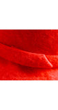 Cherry Red Cashmere Cloche Hat - Close-Fit 1920s Inspired Millinery - Flapper Style with Deep Crown - Winter Spring - Upturned Brim