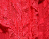 XXS Red Dress - Sexy 1990s Stretch Lace Dress by Climax - Size 000 - Saucy Senorita 1930s Look Flirty Designer David Howard - Bust 30 -40865