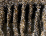Beige & Blue Mohair Shawl - Hand Woven Woolly Boucle Yarn Wrap - Large Rectangular Shape - Couch Blanket Throw - Fuzzy Lofty Yarn Fringe