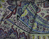 Size 6 Paisley Print 1940s Dress - Summer Matte Rayon - Cap Sleeve Pretty 40s Frock - Hourglass Bodice & A Line Skirt - Waist 25.5