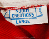 1950s Baby Boy's Red Corduroy Shirt & Short - Size 6 to 9 Months - Little Ricky - Infant Boys Checked 50s Outfit - Waterproof Diaper Cover