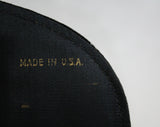 1930s Black Box Bag - Deco Velvet 30s Handbag - Brass Hardware - Mirror Inside - Oblong - Authentic 1930's Evening Purse - 47945