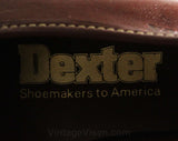 Size 7 1/2 Leather Shoes - Beautiful Quality Loafer Wedges - Fine Cognac Brown Leather - Braid Trim & Wedge Heel - 80s Deadstock - 47718