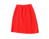 Size 000 Red Tweed Skirt - 1960s Nubby Flecked Office Wear - XXXS 60s Secretary Style Junior Petite Separates - Waist 21 - NWT Deadstock