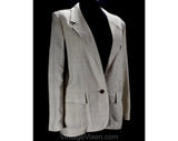 Size 8 Raw Silk Suit - Late 70s Neutral Flaxen Beige - Roth Le Cover Deadstock 1970s 80s Jacket & Skirt - 225 Dollars Tag - Waist 27 - 31222
