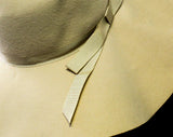 Neutral Felt Hat - Taupe Wool Wide Brim 1970s Millinery from Saks 5th Avenue - Spring Fall - Floppy Slouch Brim - Sophisticated 70s Chic