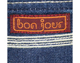 Size 6 1980s Dark Denim Jeans by Bonjour - Sexy Preppy Straight Leg 80s Pants - Small Blue Jean - Status Symbol Street Wear - Waist 27.5