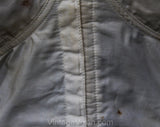 42D 1950s White Long-Line Bra - As Is Large Bombshell Bustier - 50s Merry Widow with Radiant Stitching - Exquisite Form Carnival NIB - 42 D