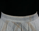 Size 4 Cute Skirt - 1970s Pale Gray & Beige Pleated Skirt - Pleats - Small Neutral Wool Blend School Girl Fall Skirt - Waist 25 - 42858
