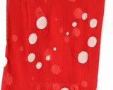 50s Polka Dot Scarf - Red & White Chiffon Hair Band - 1950s 1960s Pin-Up Girl Summer Headband - Bobby Soxer Pony Tail Hair Accent - 49968