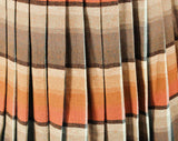 Size 6 Brown Plaid Skirt - Autumn Hued Wool 50s Pleated A-Line - Completely Reversible - 1950s Schoolgirl Toffee Tan Gray Black - Waist 26.5
