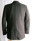 Men's Small 1960s Brown Worsted Men's Mod Jacket - 60s Tailored Sport Coat - British Invasion - Sharkskin Sheen - Chest 39 - 40808-1