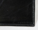 1940s Fine Black Wallet - Exquisite Italian Leather with Gold Pin Striping - Made in Italy - 40s 50s NOS Deadstock - Gift Idea - 49209-2